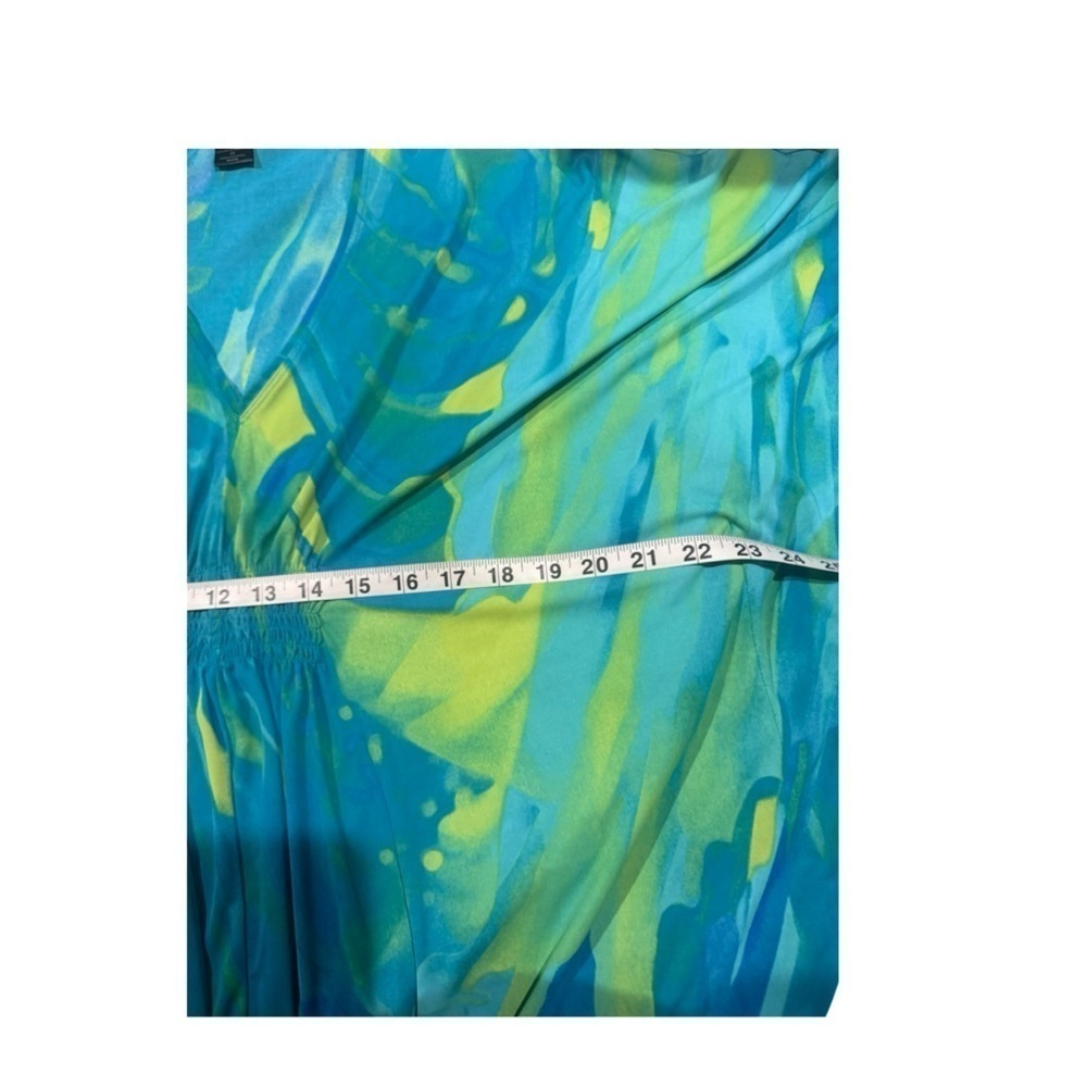 Natori Bat sleeve Y2K Tunic Dress Size M Blue,gree - Picture 10 of 10